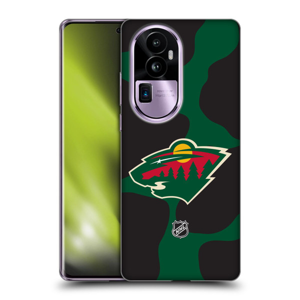 NHL Minnesota Wild Cow Pattern Soft Gel Case for OPPO Reno10 Pro+