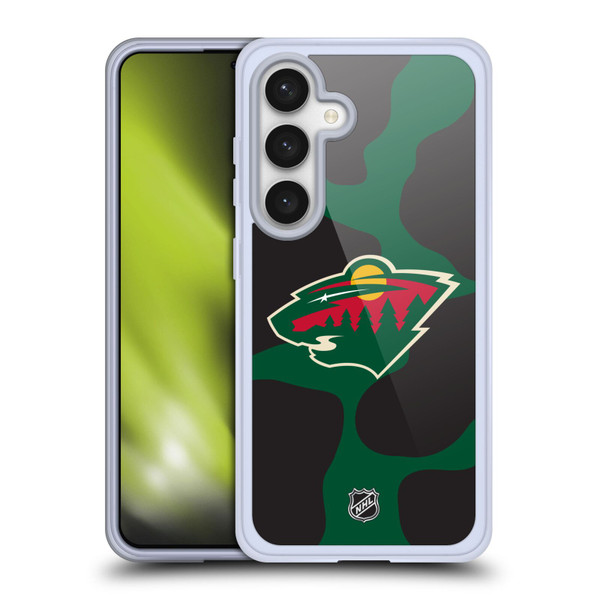 NHL Minnesota Wild Cow Pattern Soft Gel Case for Samsung Galaxy S24 5G