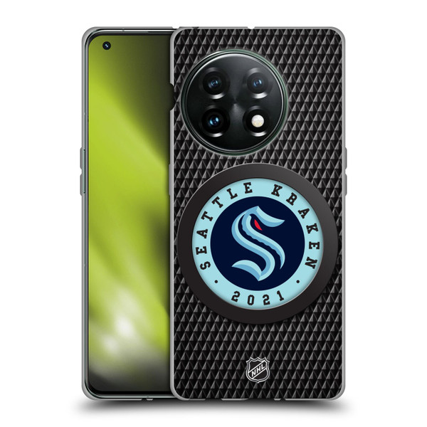 NHL Seattle Kraken Puck Texture Soft Gel Case for OnePlus 11 5G