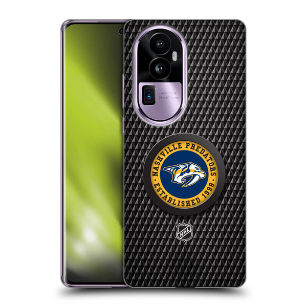 NHL Nashville Predators Puck Texture Soft Gel Case for OPPO Reno10 Pro+