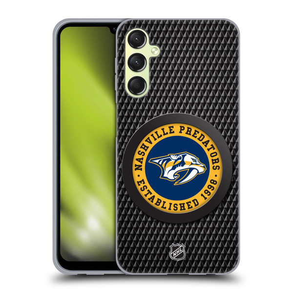 NHL Nashville Predators Puck Texture Soft Gel Case for Samsung Galaxy A24 4G / M34 5G