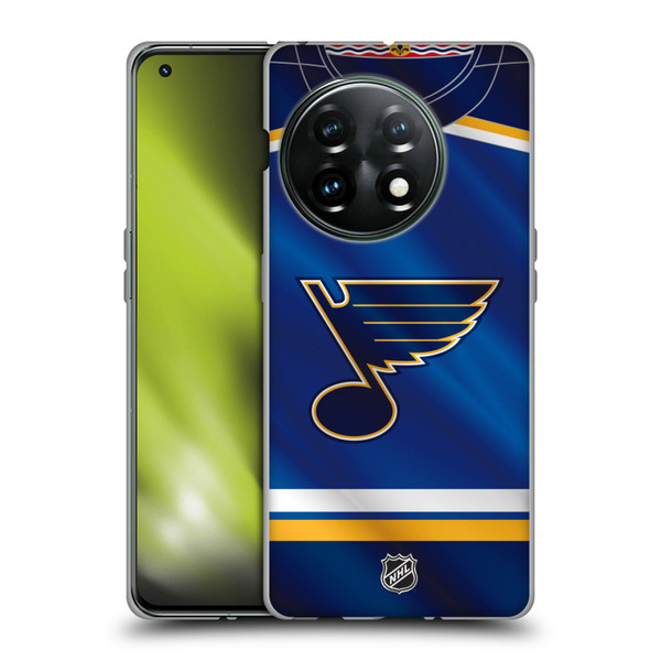 NHL St Louis Blues Jersey Soft Gel Case for OnePlus 11 5G