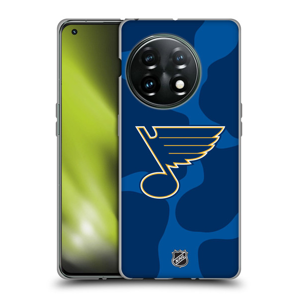 NHL St Louis Blues Cow Pattern Soft Gel Case for OnePlus 11 5G