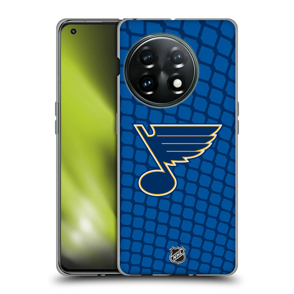 NHL St Louis Blues Net Pattern Soft Gel Case for OnePlus 11 5G