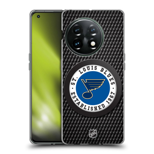 NHL St Louis Blues Puck Texture Soft Gel Case for OnePlus 11 5G