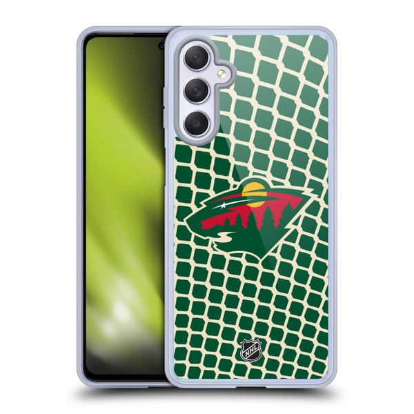 NHL Minnesota Wild Net Pattern Soft Gel Case for Samsung Galaxy M54 5G