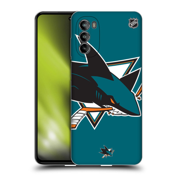 NHL San Jose Sharks Oversized Soft Gel Case for Motorola Moto G82 5G