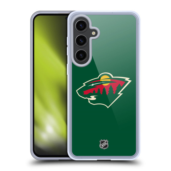 NHL Minnesota Wild Plain Soft Gel Case for Samsung Galaxy S24+ 5G