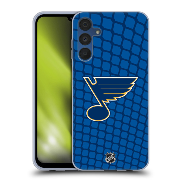 NHL St Louis Blues Net Pattern Soft Gel Case for Samsung Galaxy A15 & MagSafe