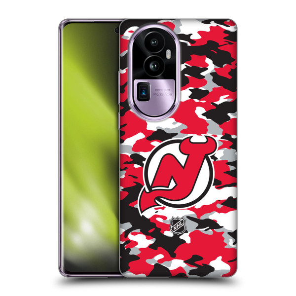NHL New Jersey Devils Camouflage Soft Gel Case for OPPO Reno10 Pro+
