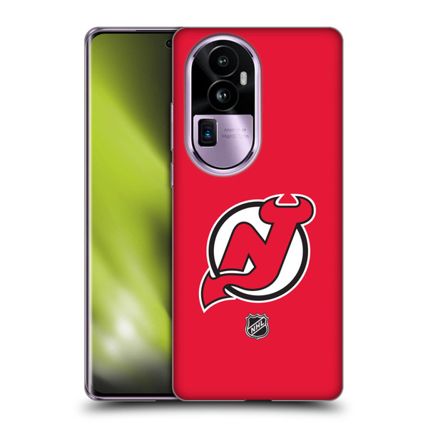 NHL New Jersey Devils Plain Soft Gel Case for OPPO Reno10 Pro+