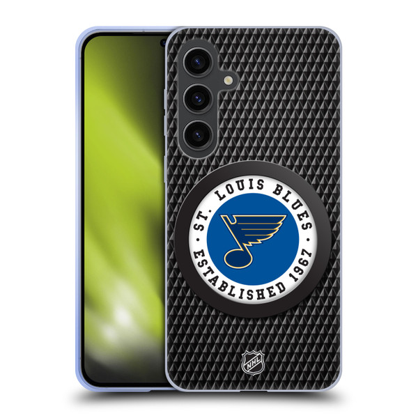 NHL St Louis Blues Puck Texture Soft Gel Case for Samsung Galaxy S24+ 5G