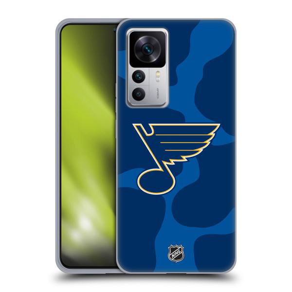 NHL St Louis Blues Cow Pattern Soft Gel Case for Xiaomi 12T 5G / 12T Pro 5G / Redmi K50 Ultra 5G