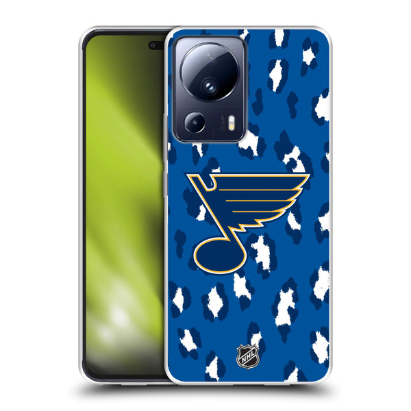 NHL St Louis Blues Leopard Pattern Soft Gel Case for Xiaomi 13 Lite 5G