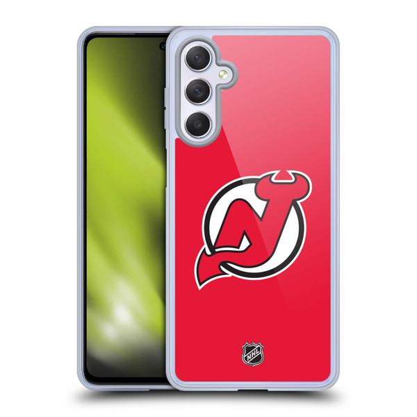 NHL New Jersey Devils Plain Soft Gel Case for Samsung Galaxy M54 5G