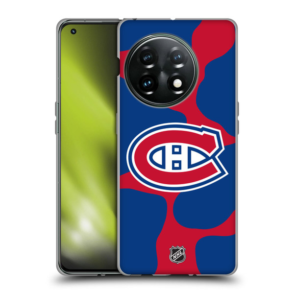 NHL Montreal Canadiens Cow Pattern Soft Gel Case for OnePlus 11 5G