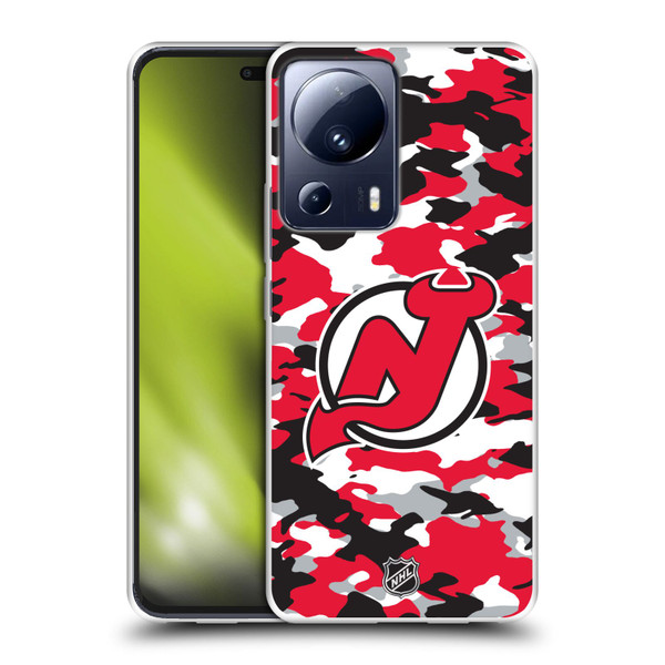 NHL New Jersey Devils Camouflage Soft Gel Case for Xiaomi 13 Lite 5G
