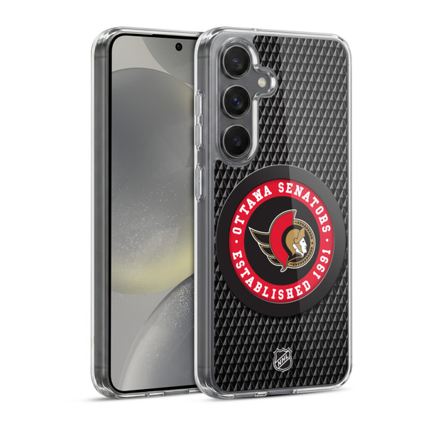 NHL Ottawa Senators Puck Texture Soft Gel Case for Samsung Galaxy S24 5G & MagSafe