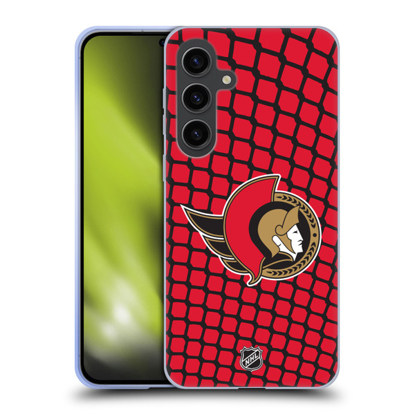 NHL Ottawa Senators Net Pattern Soft Gel Case for Samsung Galaxy S24+ 5G