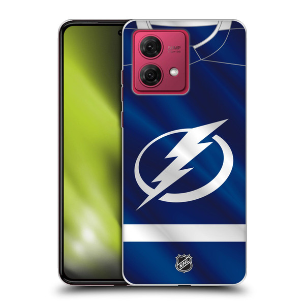 NHL Tampa Bay Lightning Jersey Soft Gel Case for Motorola Moto G84 5G