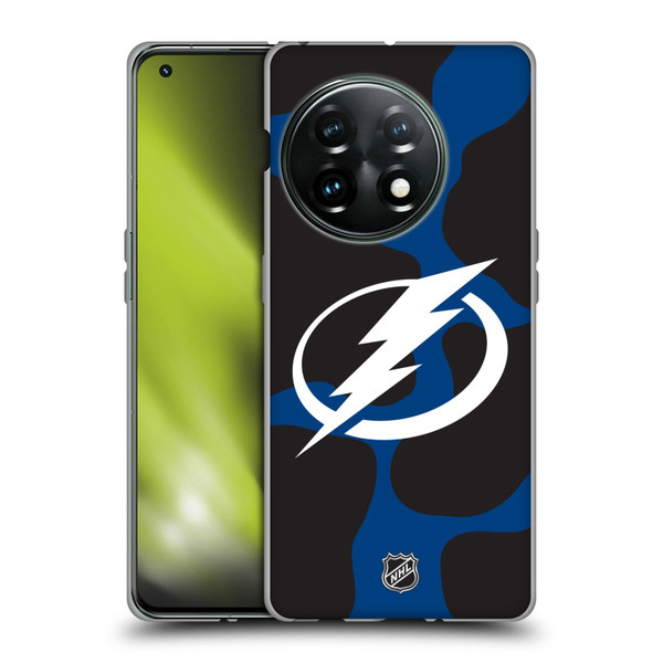 NHL Tampa Bay Lightning Cow Pattern Soft Gel Case for OnePlus 11 5G
