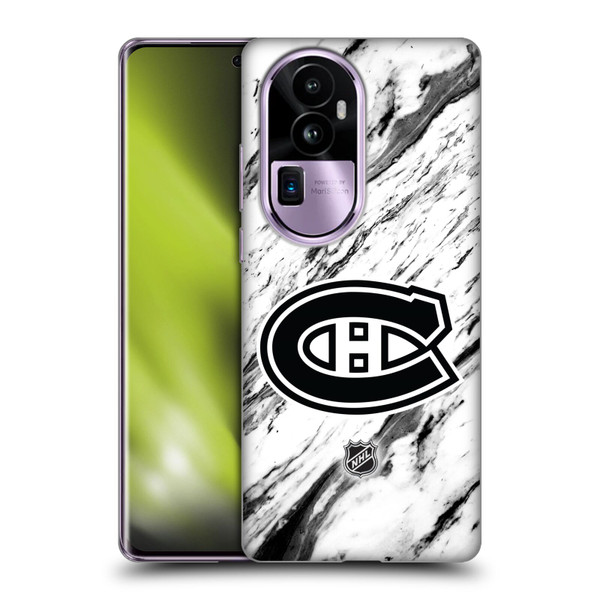 NHL Montreal Canadiens Marble Soft Gel Case for OPPO Reno10 Pro+