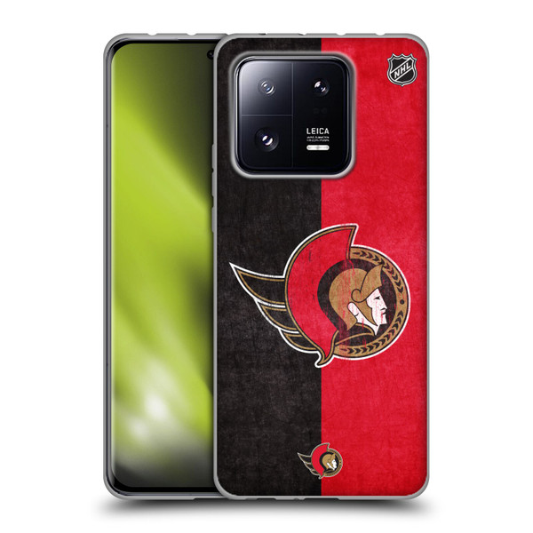 NHL Ottawa Senators Half Distressed Soft Gel Case for Xiaomi 13 Pro 5G