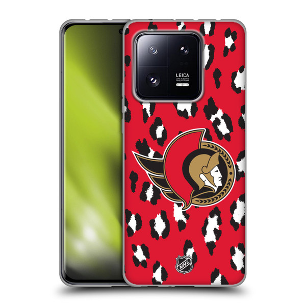 NHL Ottawa Senators Leopard Patten Soft Gel Case for Xiaomi 13 Pro 5G