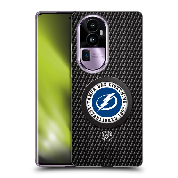 NHL Tampa Bay Lightning Puck Texture Soft Gel Case for OPPO Reno10 Pro+
