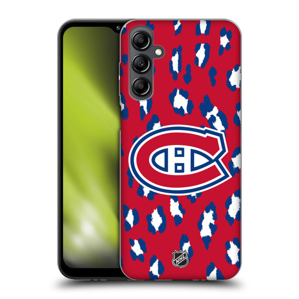 NHL Montreal Canadiens Leopard Patten Soft Gel Case for Samsung Galaxy M14 5G