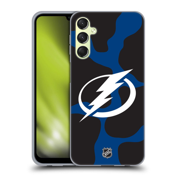 NHL Tampa Bay Lightning Cow Pattern Soft Gel Case for Samsung Galaxy A24 4G / Galaxy M34 5G