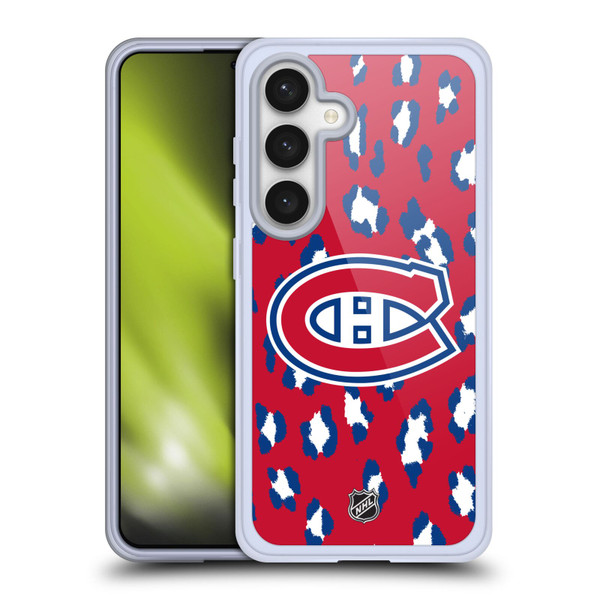 NHL Montreal Canadiens Leopard Patten Soft Gel Case for Samsung Galaxy S24 5G