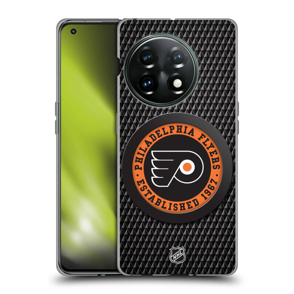 NHL Philadelphia Flyers Puck Texture Soft Gel Case for OnePlus 11 5G