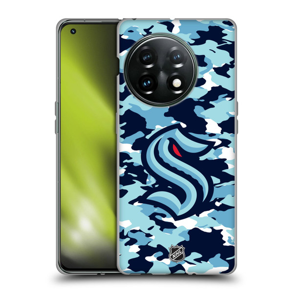 NHL Seattle Kraken Camouflage Soft Gel Case for OnePlus 11 5G