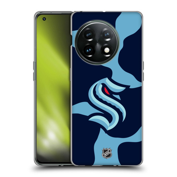 NHL Seattle Kraken Cow Pattern Soft Gel Case for OnePlus 11 5G
