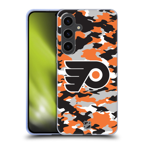 NHL Philadelphia Flyers Camouflage Soft Gel Case for Samsung Galaxy S24+ 5G