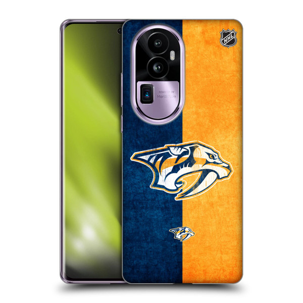 NHL Nashville Predators Half Distressed Soft Gel Case for OPPO Reno10 Pro+