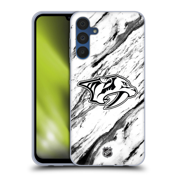 NHL Nashville Predators Marble Soft Gel Case for Samsung Galaxy A15