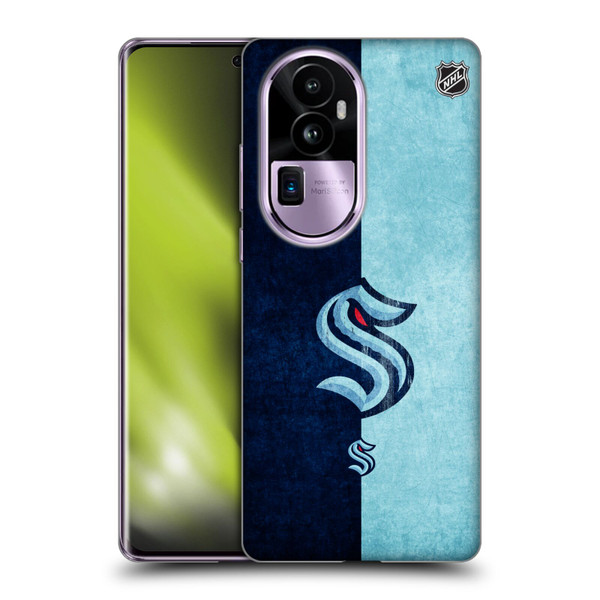 NHL Seattle Kraken Half Distressed Soft Gel Case for OPPO Reno10 Pro+
