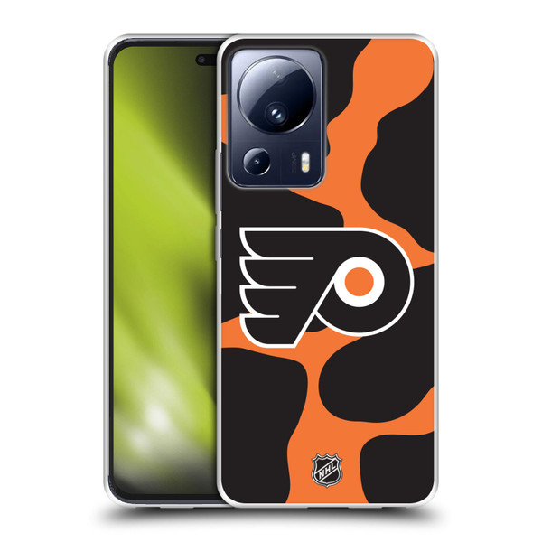 NHL Philadelphia Flyers Cow Pattern Soft Gel Case for Xiaomi 13 Lite 5G