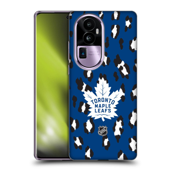 NHL Toronto Maple Leafs Leopard Patten Soft Gel Case for OPPO Reno10 Pro+