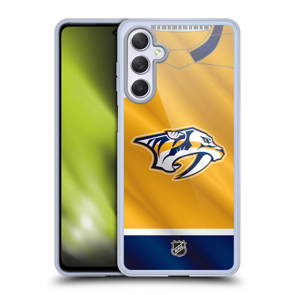 NHL Nashville Predators Jersey Soft Gel Case for Samsung Galaxy M54 5G