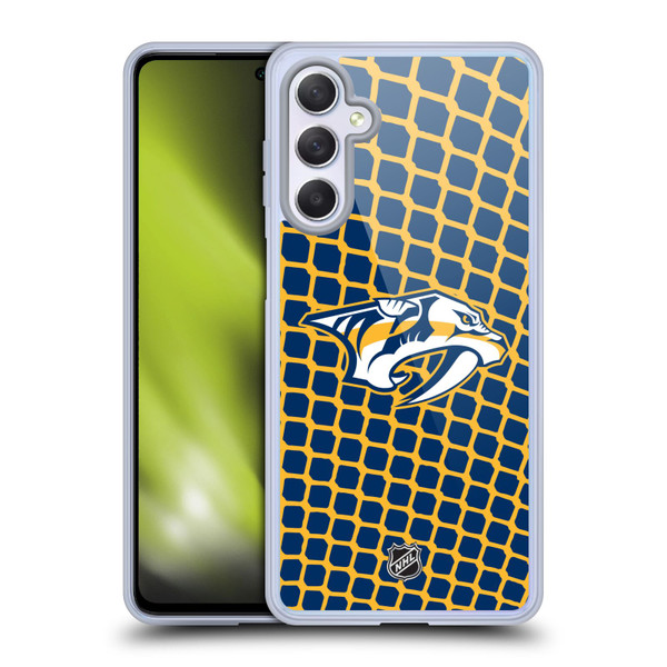 NHL Nashville Predators Net Pattern Soft Gel Case for Samsung Galaxy M54 5G