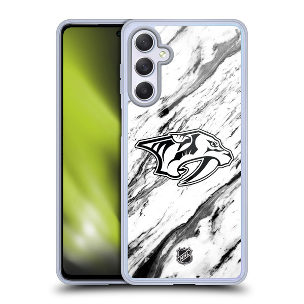 NHL Nashville Predators Marble Soft Gel Case for Samsung Galaxy M54 5G