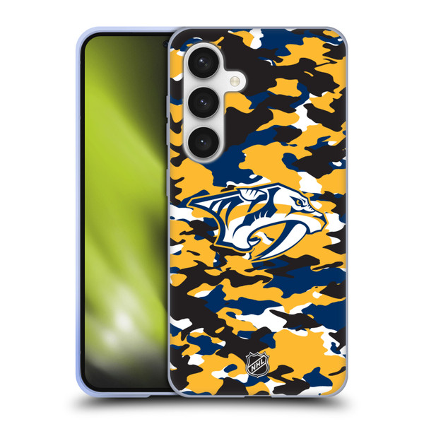 NHL Nashville Predators Camouflage Soft Gel Case for Samsung Galaxy S24 5G