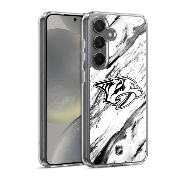 NHL Nashville Predators Marble Soft Gel Case for Samsung Galaxy S24 5G & MagSafe