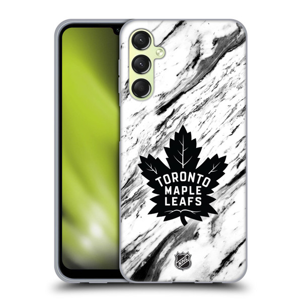 NHL Toronto Maple Leafs Marble Soft Gel Case for Samsung Galaxy A24 4G / Galaxy M34 5G