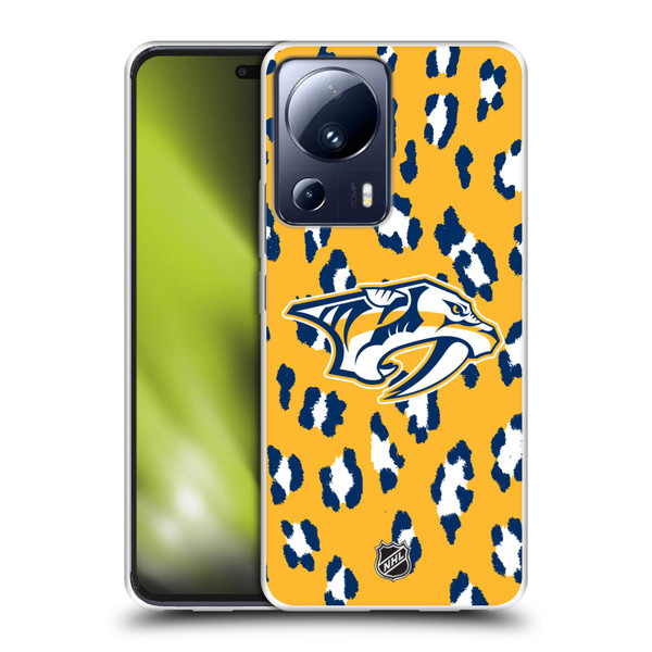 NHL Nashville Predators Leopard Pattern Soft Gel Case for Xiaomi 13 Lite 5G