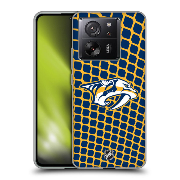 NHL Nashville Predators Net Pattern Soft Gel Case for Xiaomi 13T 5G / 13T Pro 5G