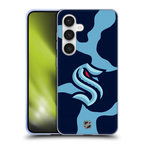 NHL Seattle Kraken Cow Pattern Soft Gel Case for Samsung Galaxy S24 5G